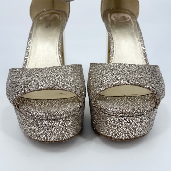 Michael Michael Kors Petra Platform Glitter High Block Heel Size 9.5 - Picture 4 of 16